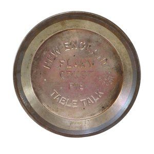 Vintage New England Table Talk Flaky Crust Pie Pan Tin Metal Aluminum 9.5"